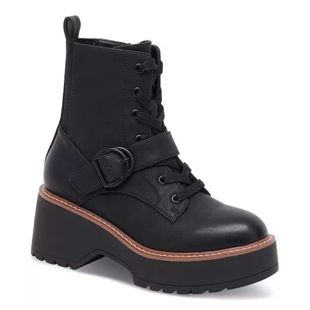 NWB Aqua College Waterproof Gecko Lace-Up Nubuck Leather Buckle Combat Boots‎ 11